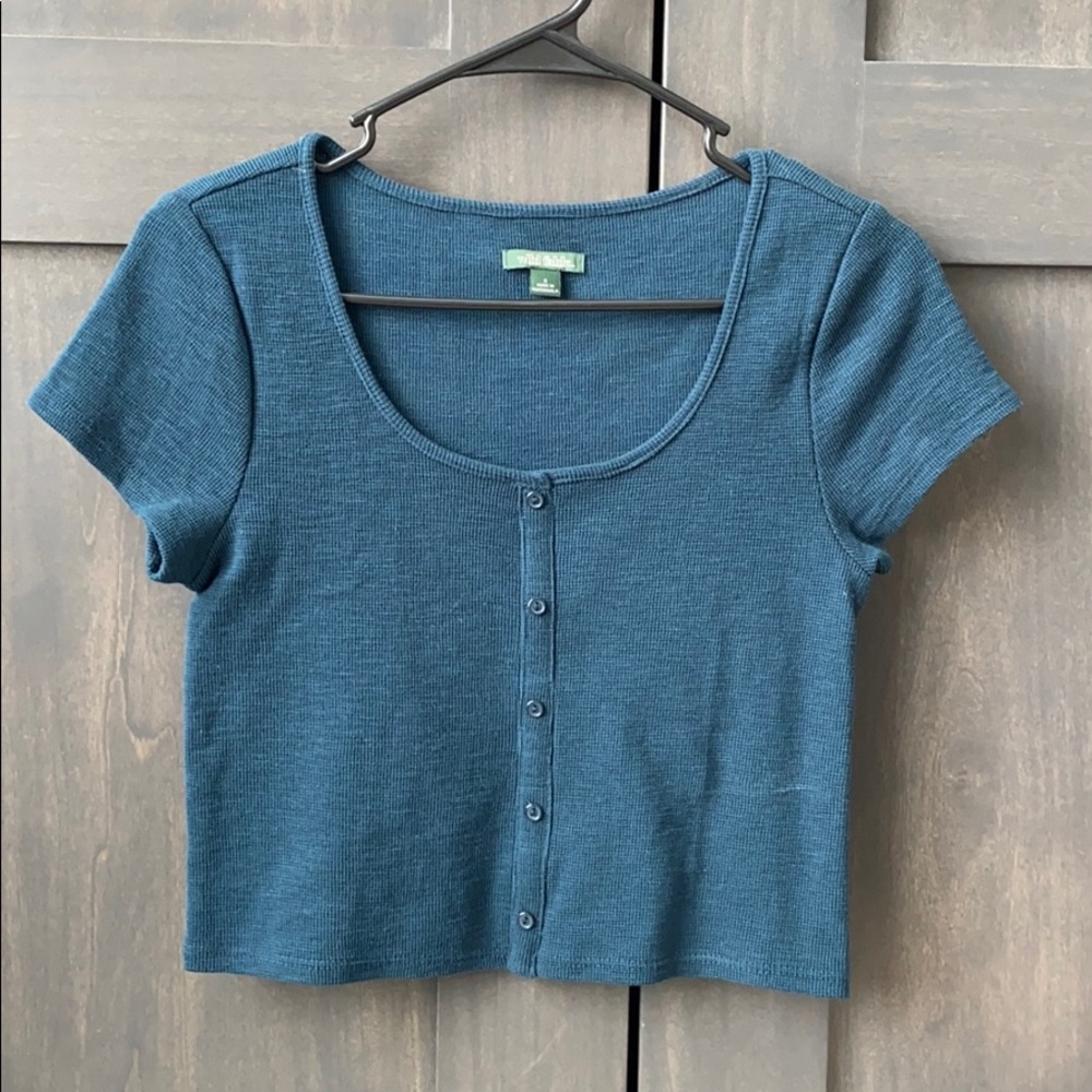 Teal Crop Top